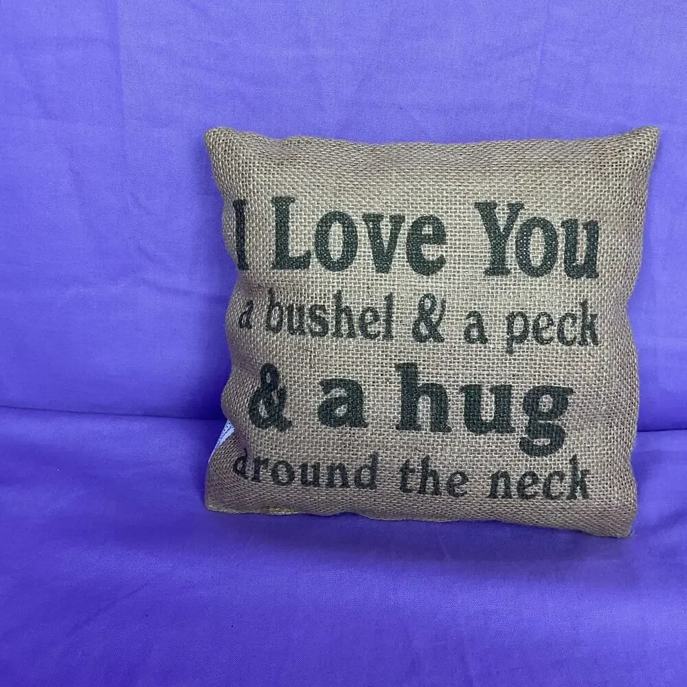 Burlap Throw Pillow - 